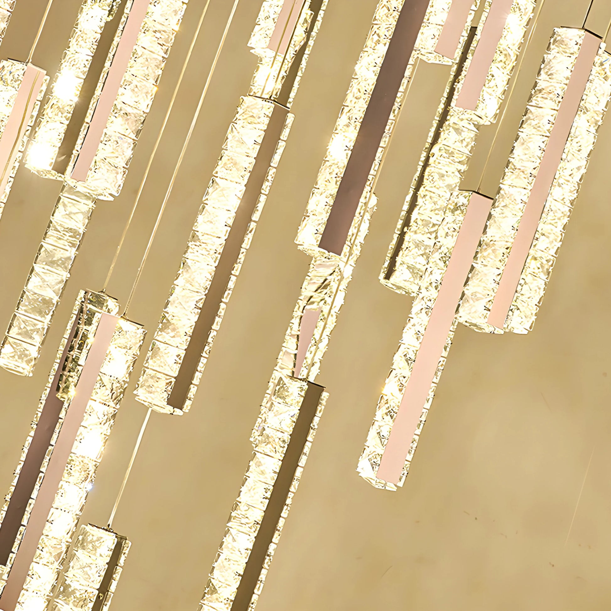 Rast Gold LED Crystal Chandelier - Chandeliers | Lucera Lighting