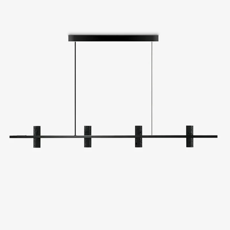 Feldgrau Minimalist Black Copper Stone Chandelier - Pendant Lights | Lucera Lighting
