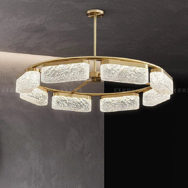 Claret Modern Drum Glass LED Ceiling Chandelier - Pendant Lights | Lucera Lighting
