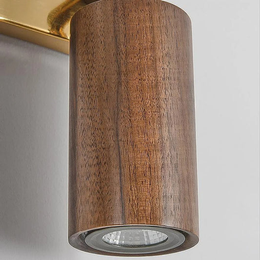 Saltando Cylinder Wooden LED Wall Lamp - Pendant Lights | Lucera Lighting