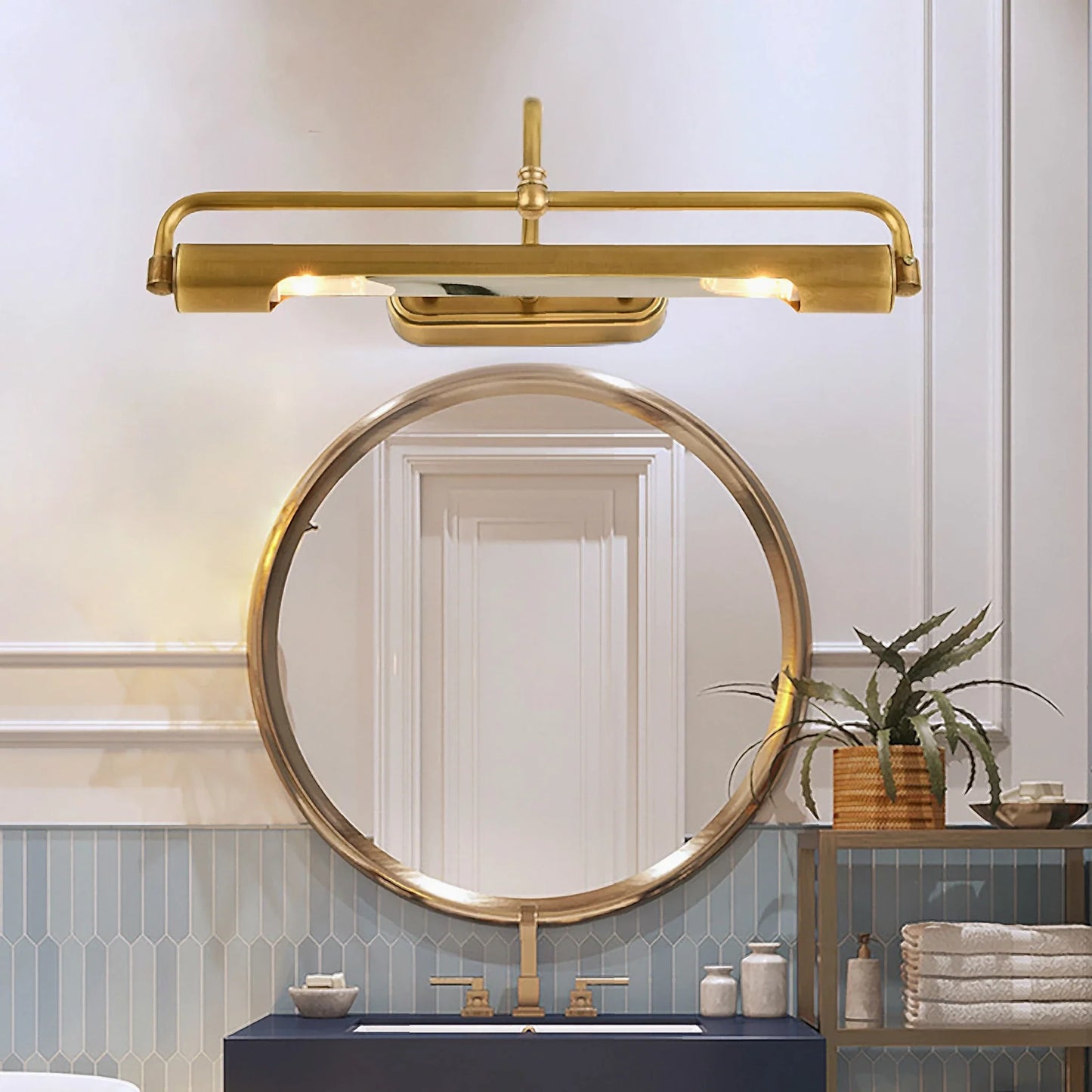 Ricochet Mirrored Long Copper LED Wall Lamp - Wall Lights & Sconces | Lucera Lighting