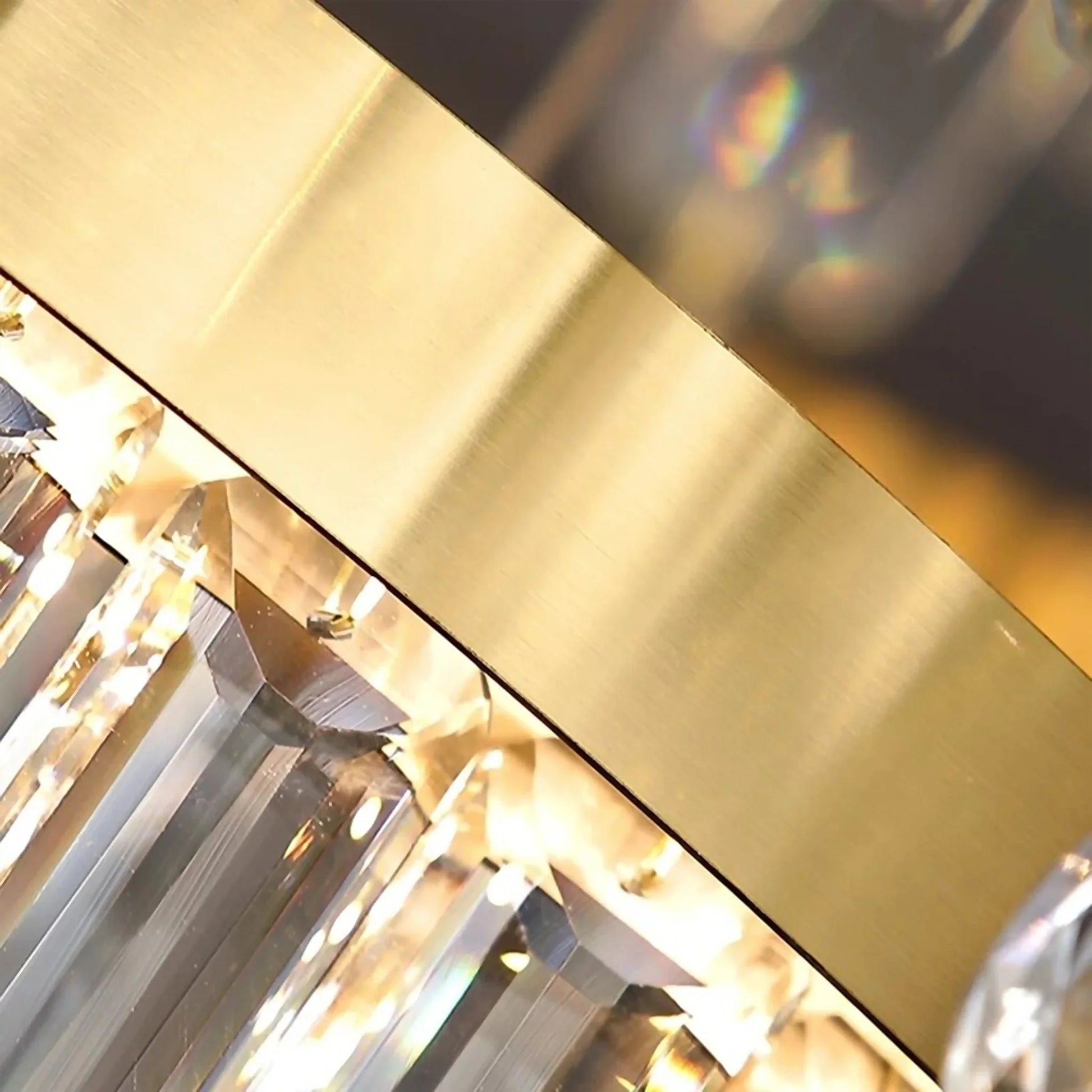 Basil Gold Ring Large Crystal Chandelier - Chandeliers | Lucera Lighting