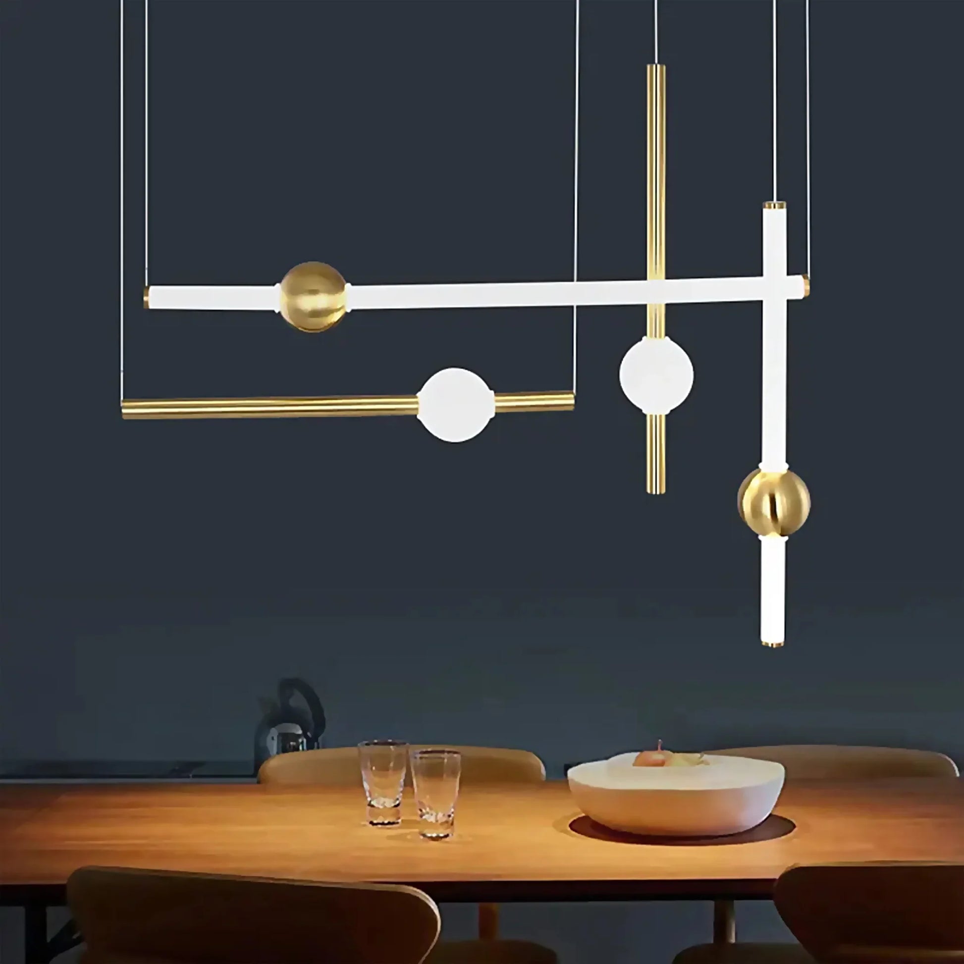 Daffodil Minimalist Gold Chandelier - Pendant Lights | Lucera Lighting