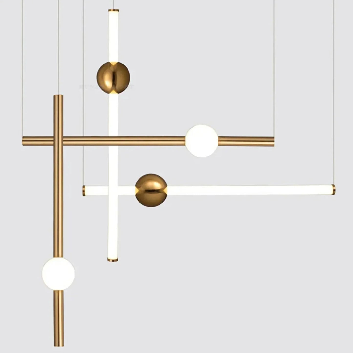 Daffodil Minimalist Gold Chandelier - Pendant Lights | Lucera Lighting