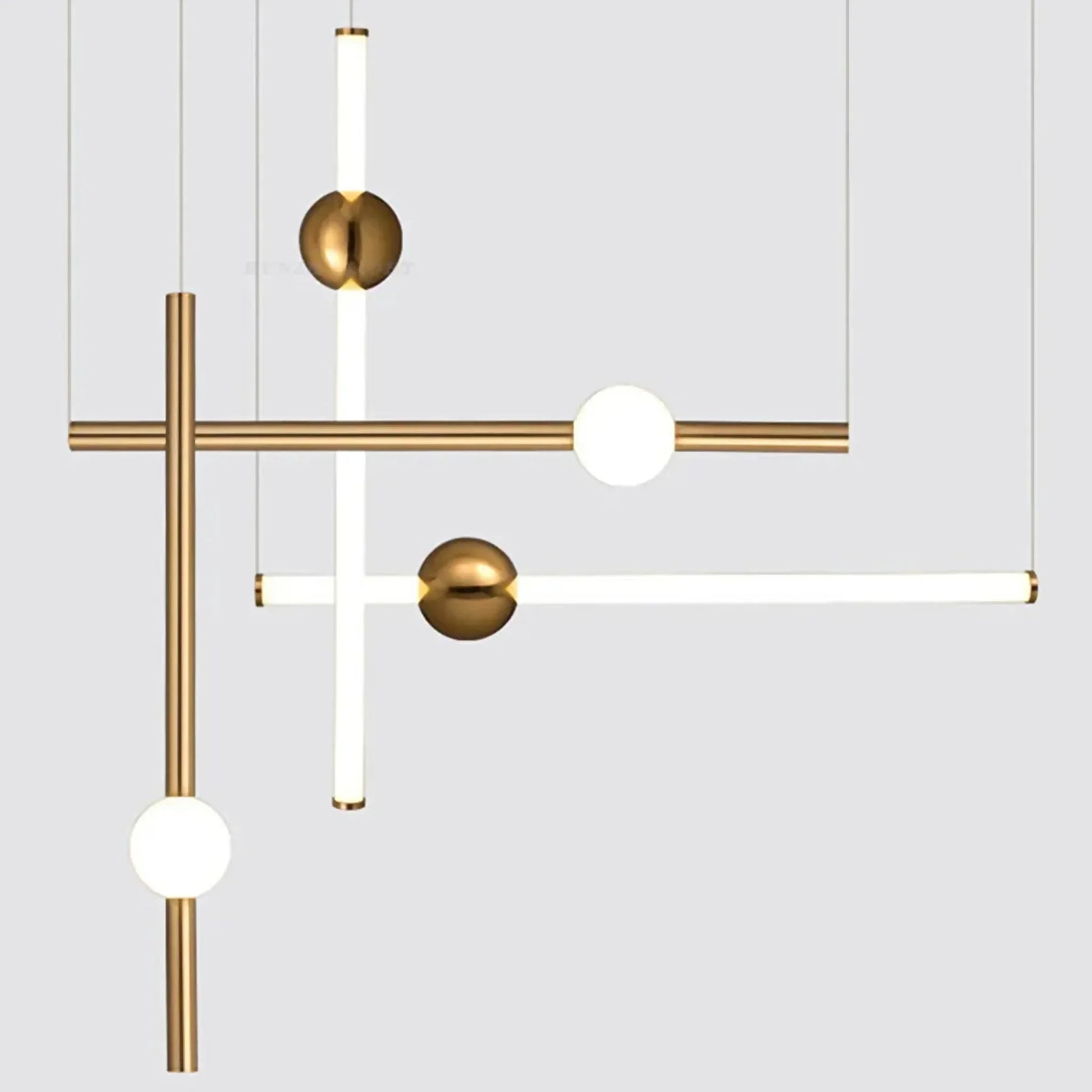 Daffodil Minimalist Gold Chandelier - Pendant Lights | Lucera Lighting
