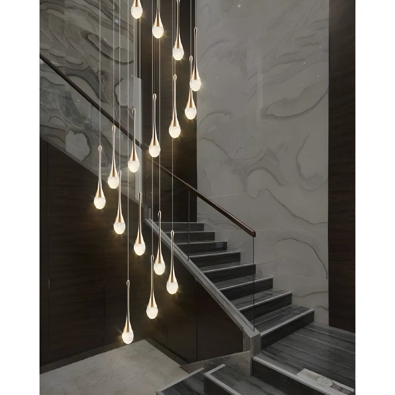 Speedwell Spiral Design Staircase Chandelier - Pendant Lights | Lucera Lighting