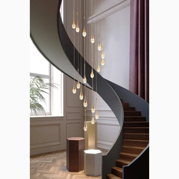 Speedwell Spiral Design Staircase Chandelier - Pendant Lights | Lucera Lighting