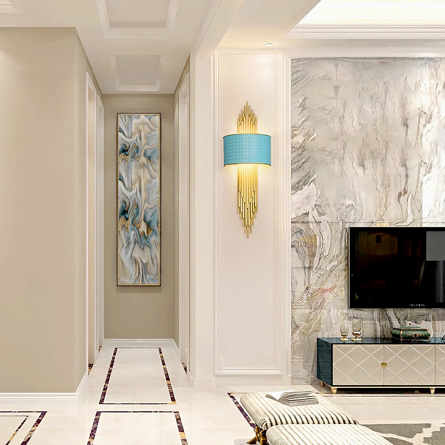 Colle Metal Pipe Wall Lamp Modern Style - Wall Lights & Sconces | Lucera Lighting