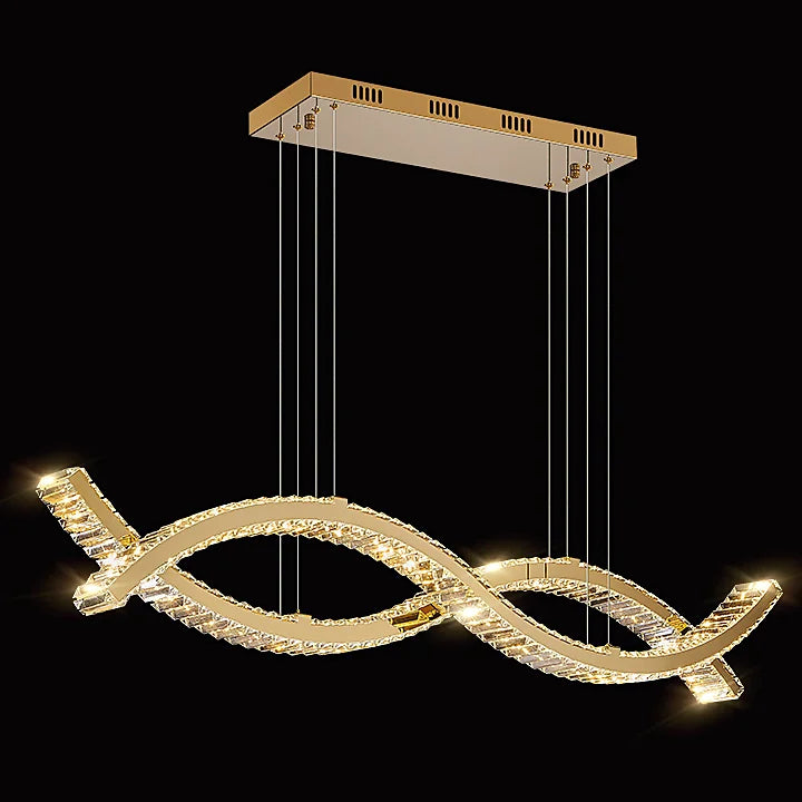 Natt LED Chandelier Wave Design - Chandeliers | Lucera Lighting