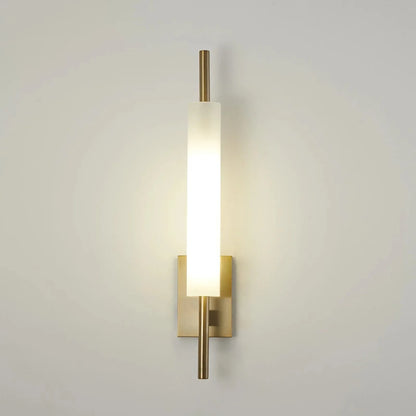 Gatto wall sconce with warm 3000K LED light illuminating a hallway with minimalist decor