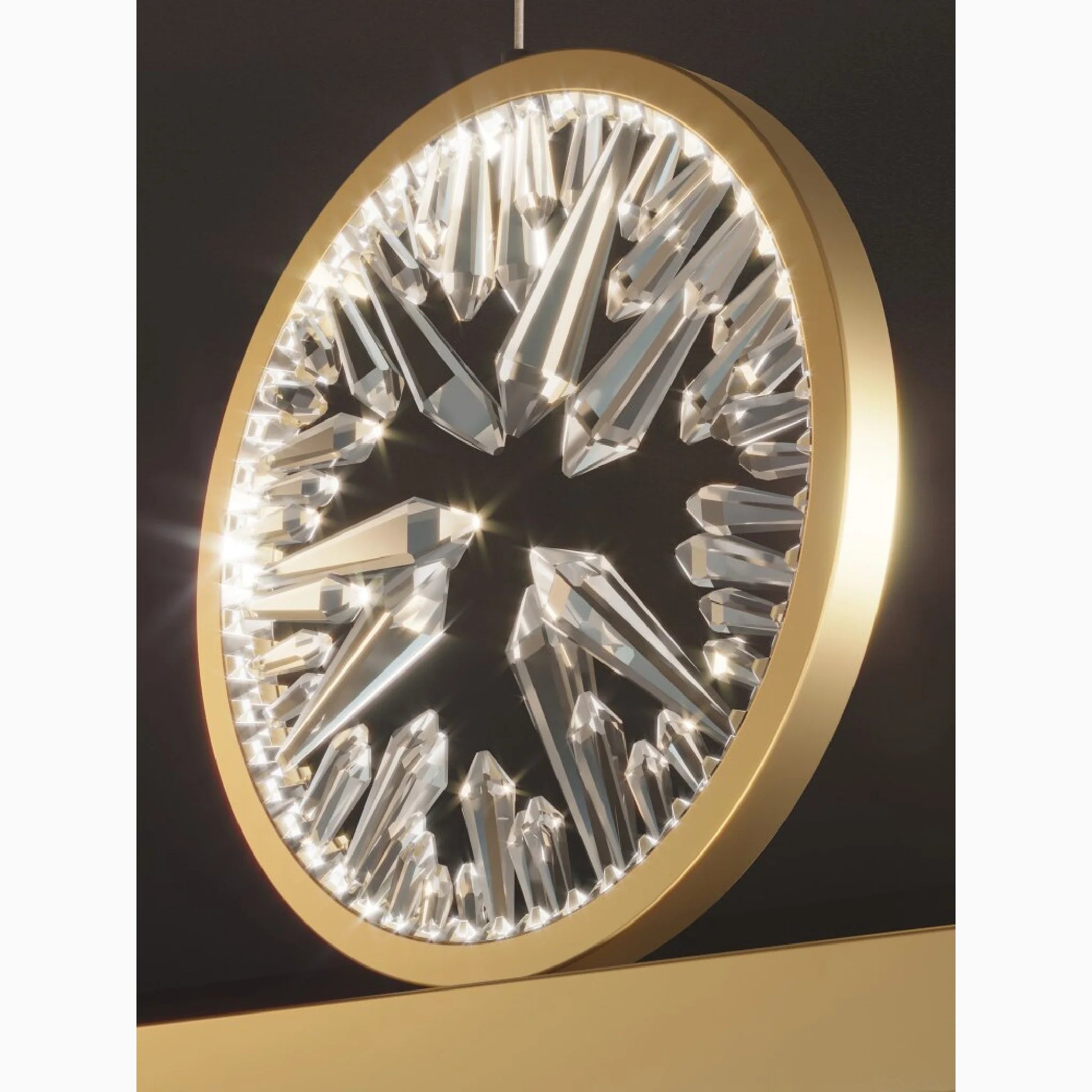 Amore Broken Glass Design Crystal Rings Hanging LED Art Cha - Pendant Lights | Lucera Lighting