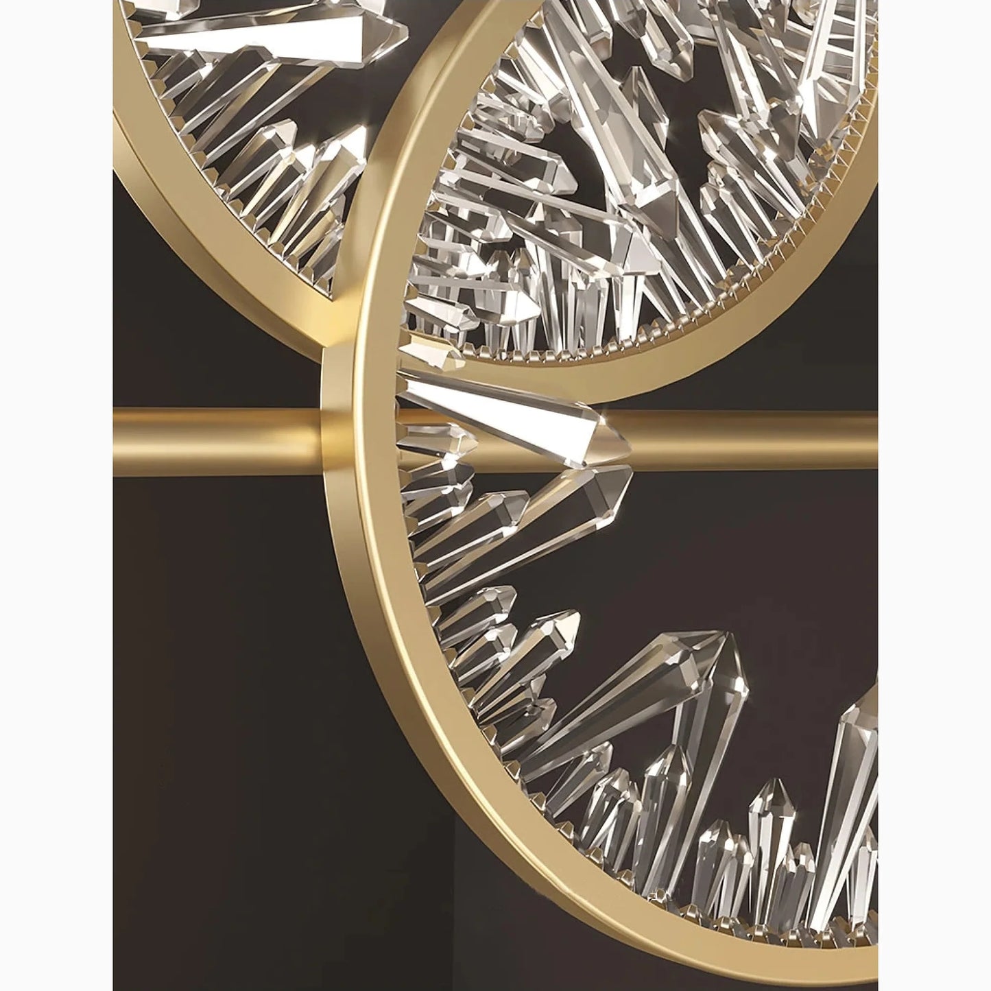 Amore Broken Glass Design Crystal Rings Hanging LED Art Cha - Pendant Lights | Lucera Lighting