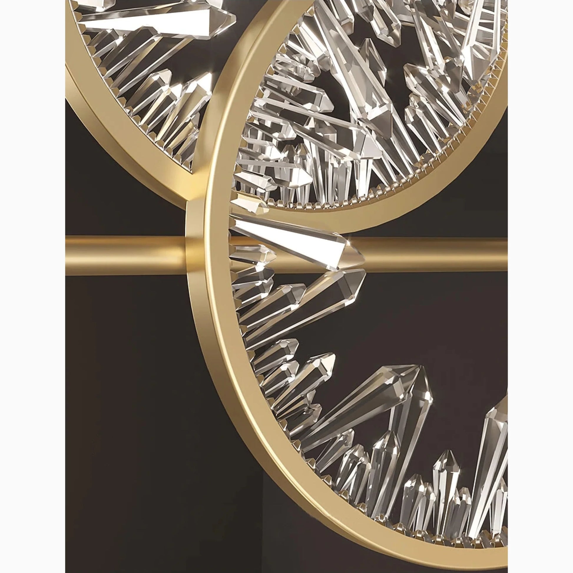 Amore Broken Glass Design Crystal Rings Hanging LED Art Cha - Pendant Lights | Lucera Lighting