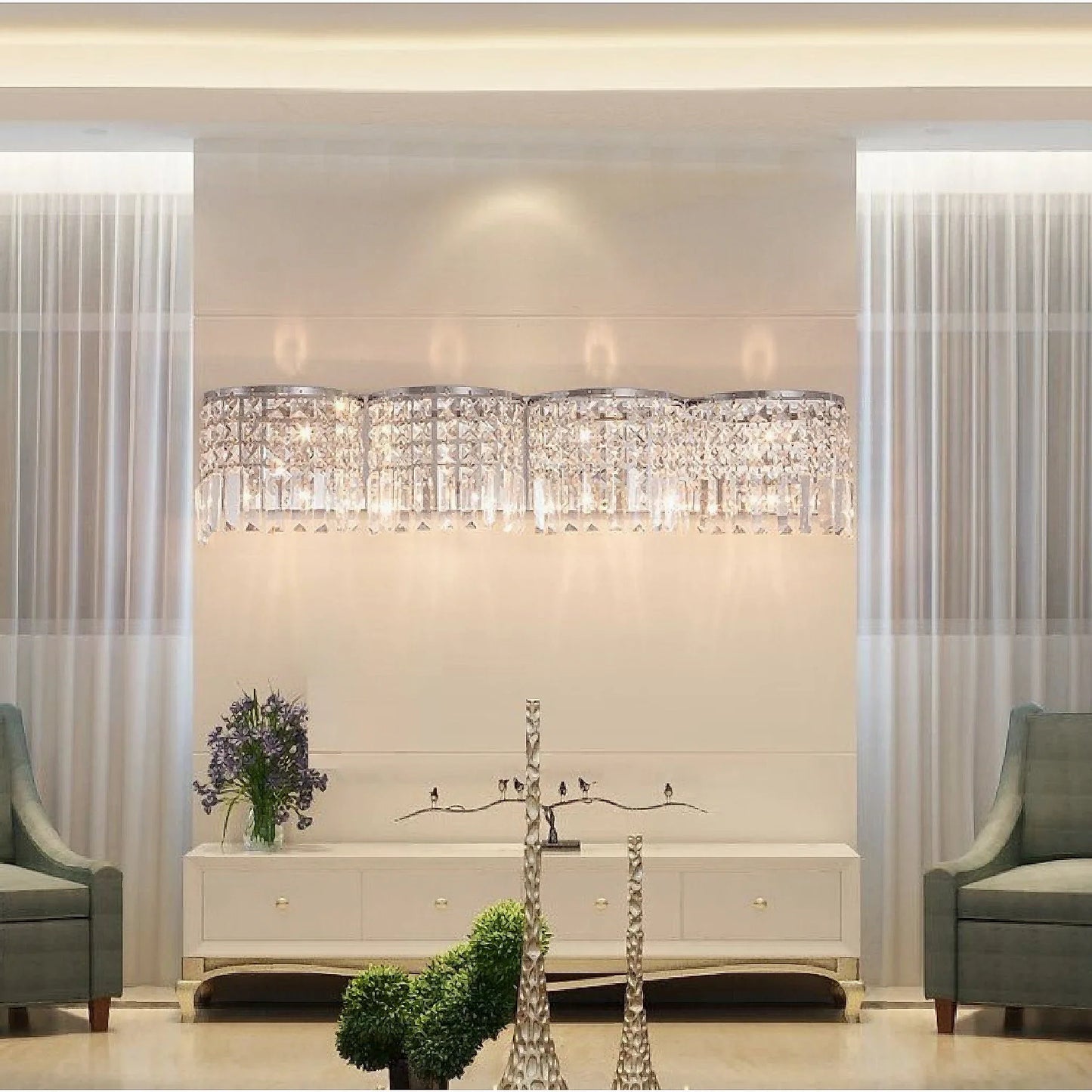 Vibrato Luxury Crystal Wall Sconce - Wall Lights & Sconces | Lucera Lighting