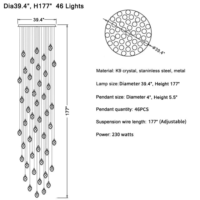 Weld Tremezzo Diamond Crystal Chandelier - Chandeliers | Lucera Lighting