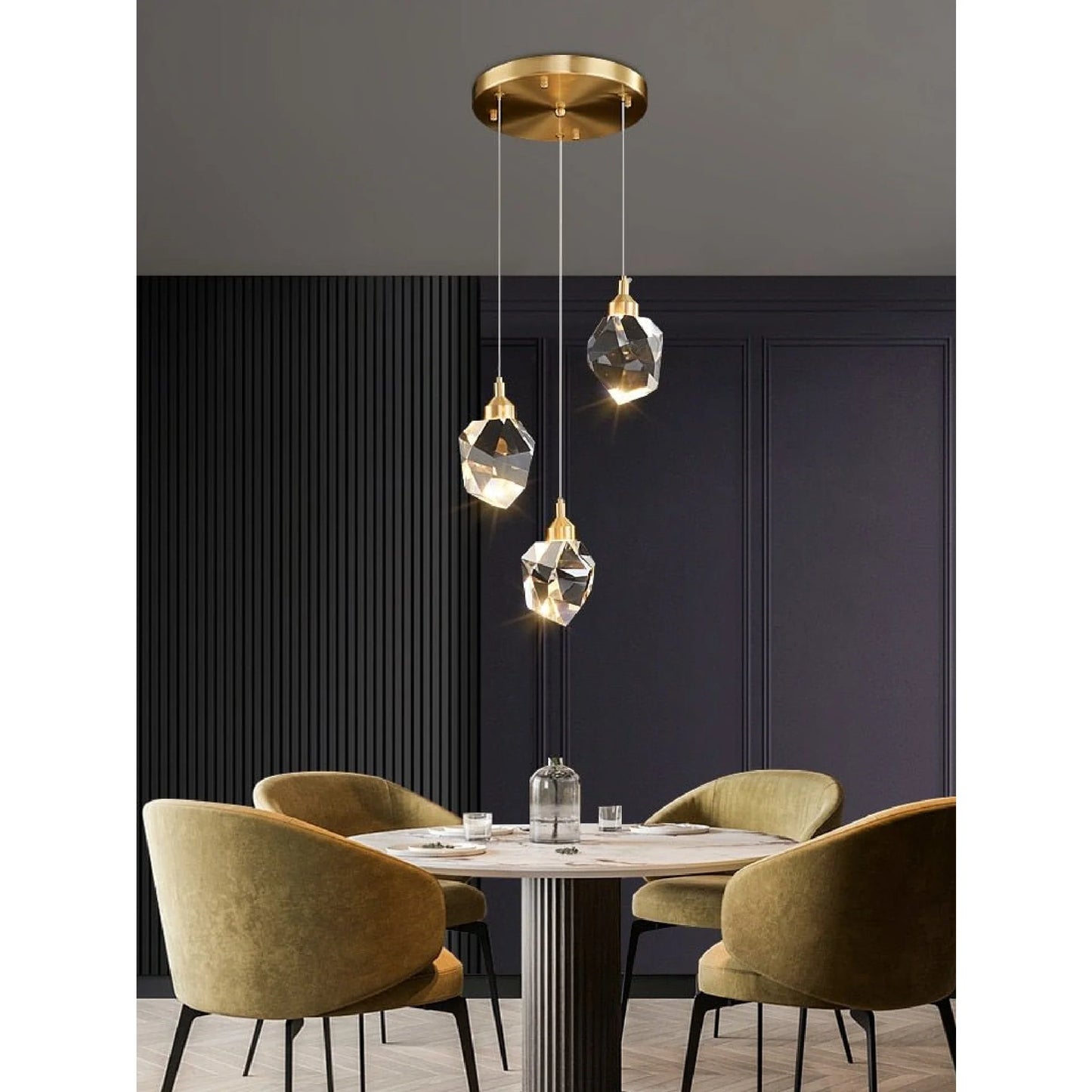 Weld Tremezzo Diamond Crystal Chandelier - Chandeliers | Lucera Lighting