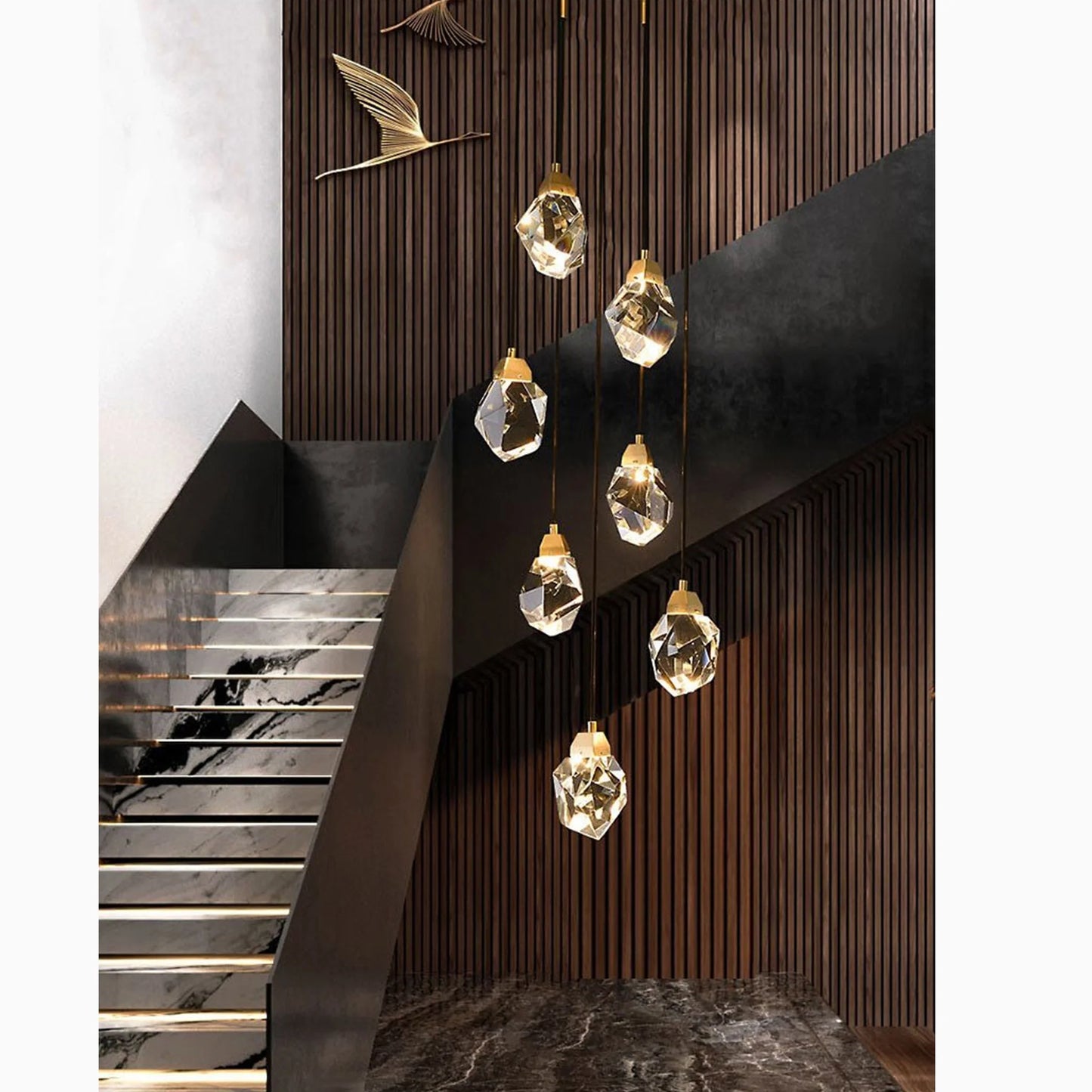 Weld Tremezzo Diamond Crystal Chandelier - Chandeliers | Lucera Lighting