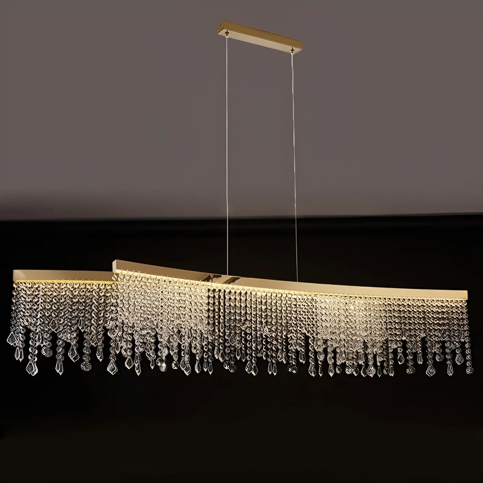 Canto Modern Gold Crystal Chandelier - Chandeliers | Lucera Lighting