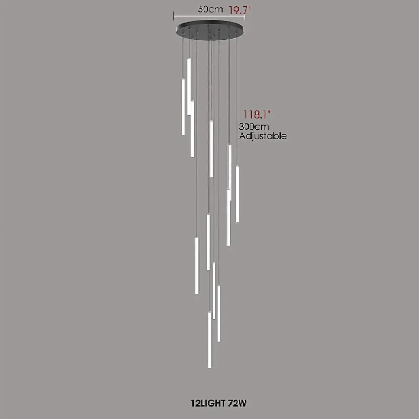 Linden Vertical Spiral Staircase Pendant Lighting - Pendant Lights | Lucera Lighting