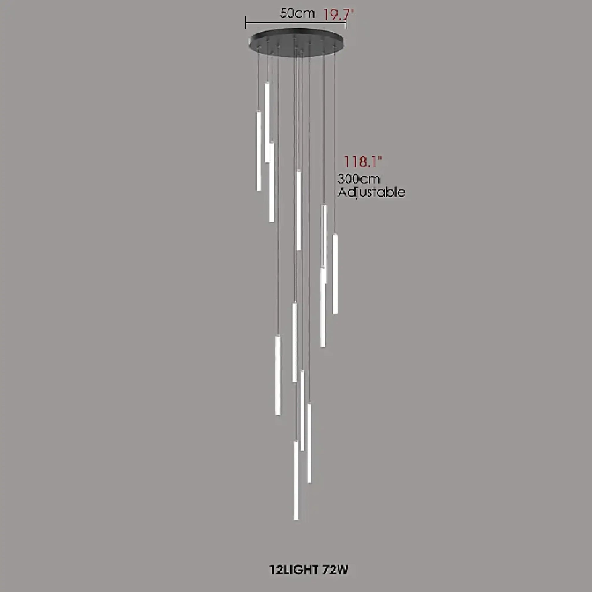 Linden Vertical Spiral Staircase Pendant Lighting - Pendant Lights | Lucera Lighting