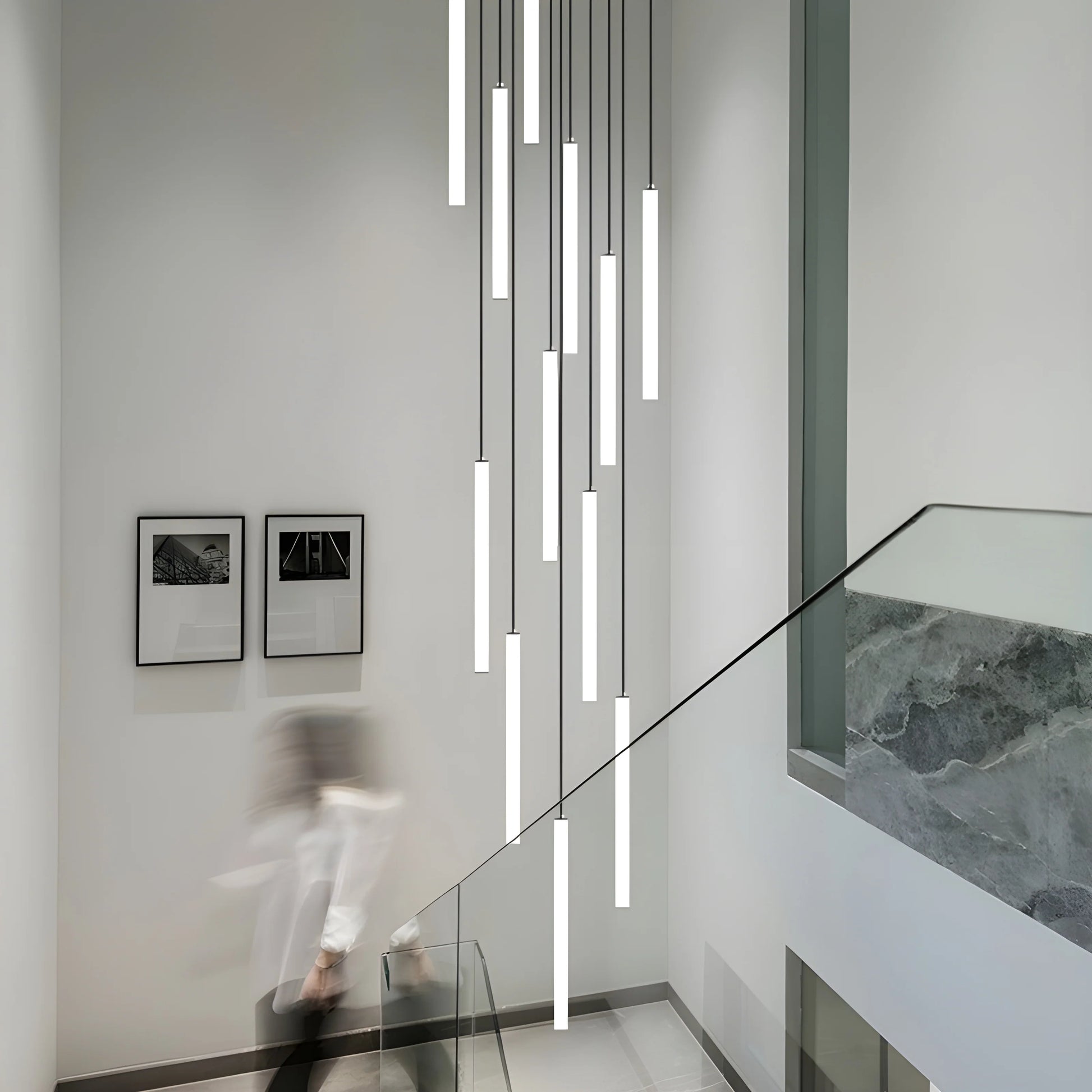 Linden Vertical Spiral Staircase Pendant Lighting - Pendant Lights | Lucera Lighting