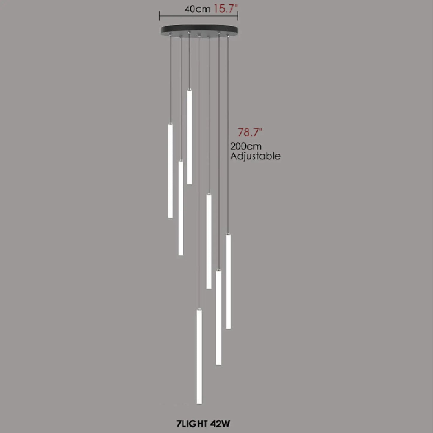 Linden Vertical Spiral Staircase Pendant Lighting - Pendant Lights | Lucera Lighting