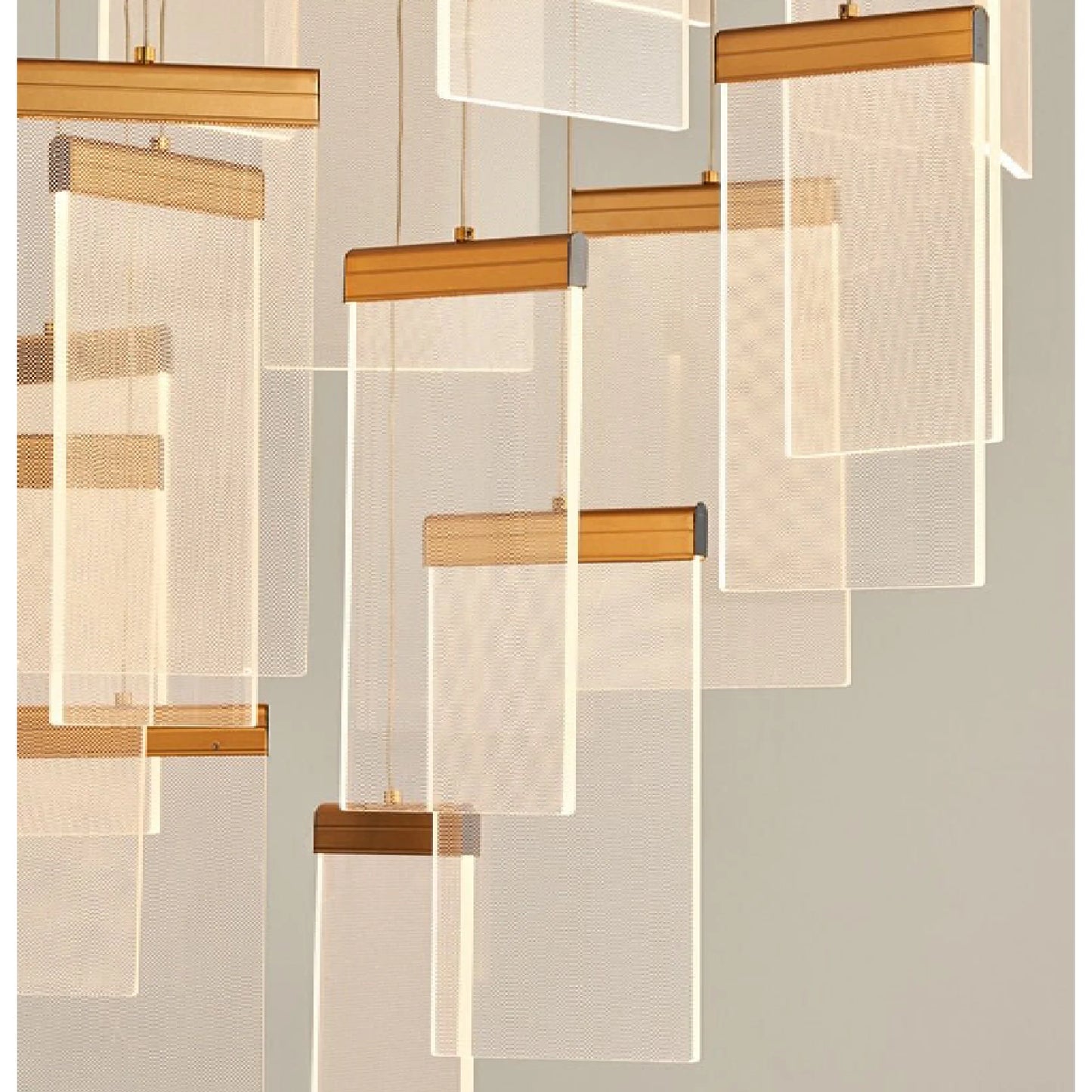 Onyx Gold Long Hanging Light Fixture - Chandeliers | Lucera Lighting