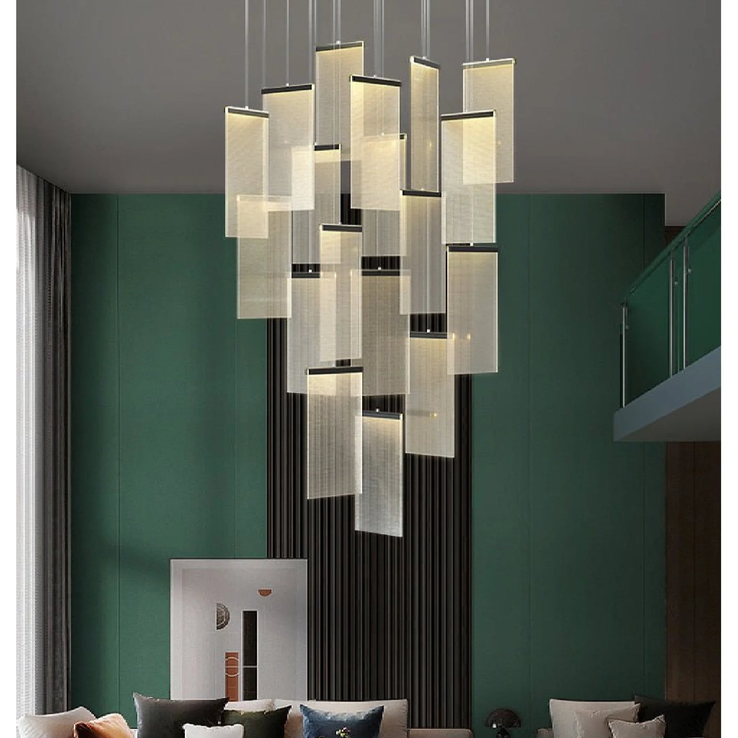 Onyx Gold Long Hanging Light Fixture - Chandeliers | Lucera Lighting