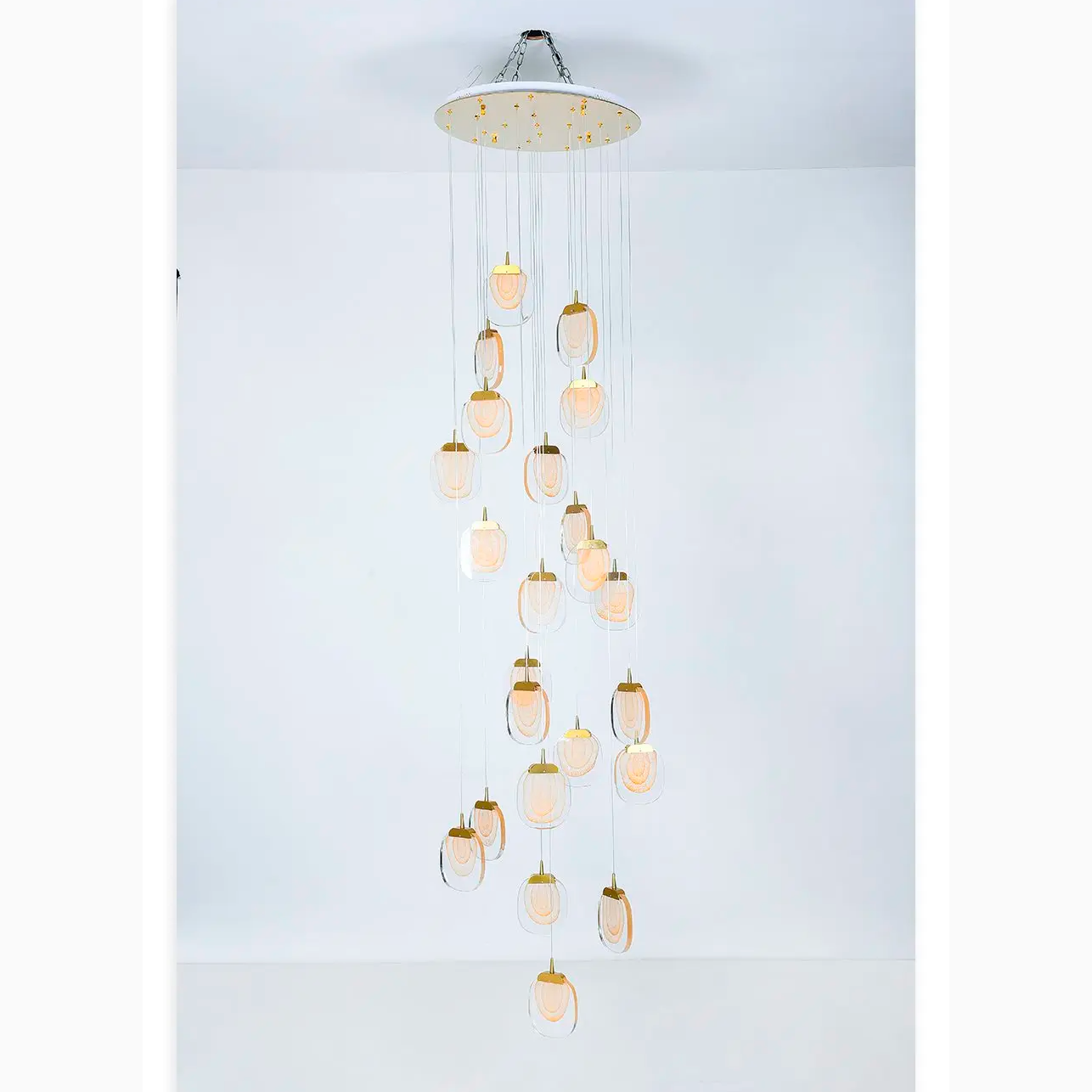 Obsidian Staircase Crystal Chandelier - Pendant Lights | Lucera Lighting