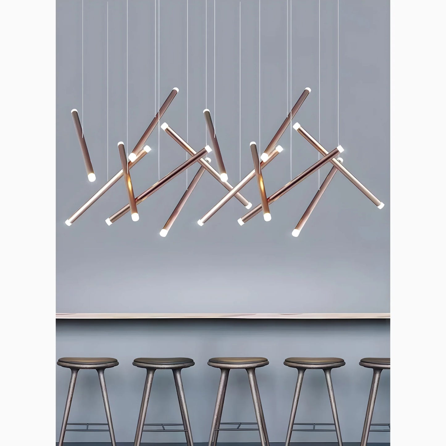 Verbena Long Linear Kitchen Island Pendant Light - Chandeliers | Lucera Lighting