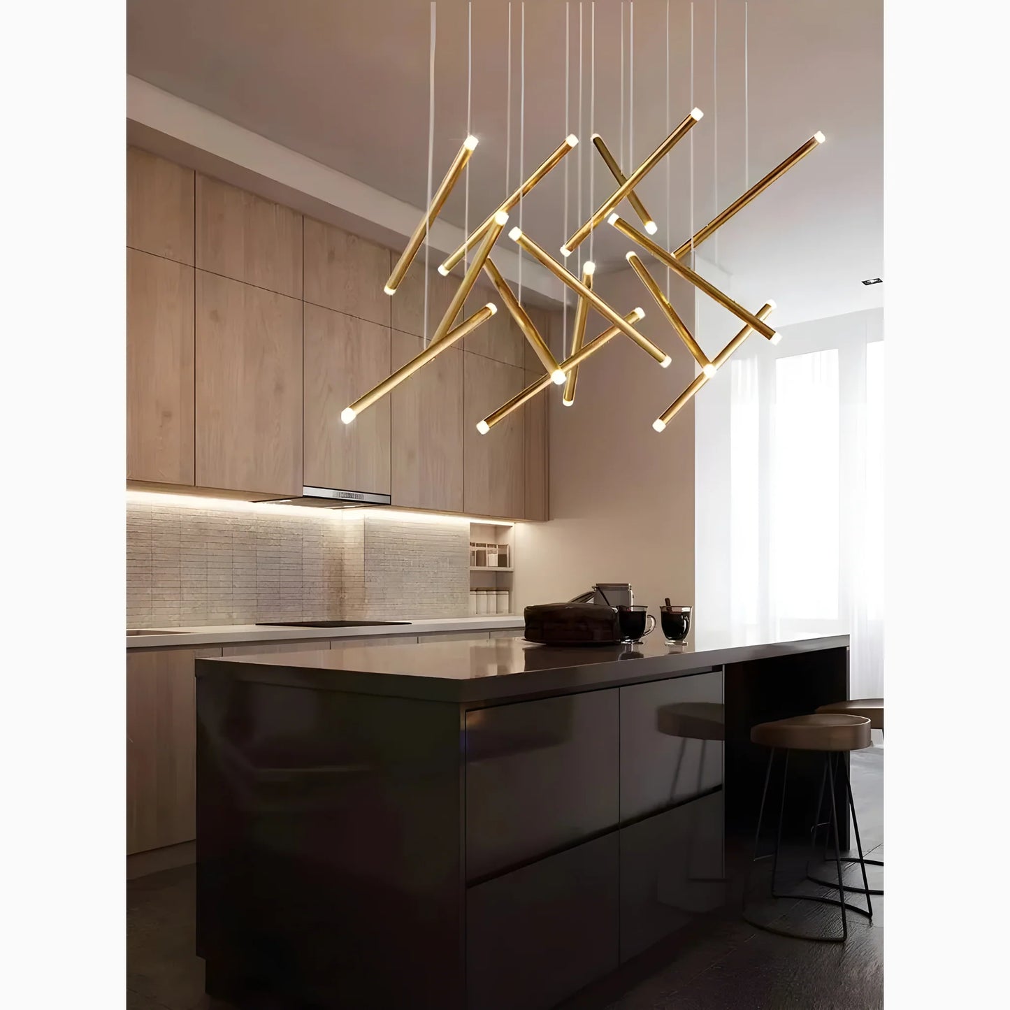 Verbena Long Linear Kitchen Island Pendant Light - Chandeliers | Lucera Lighting