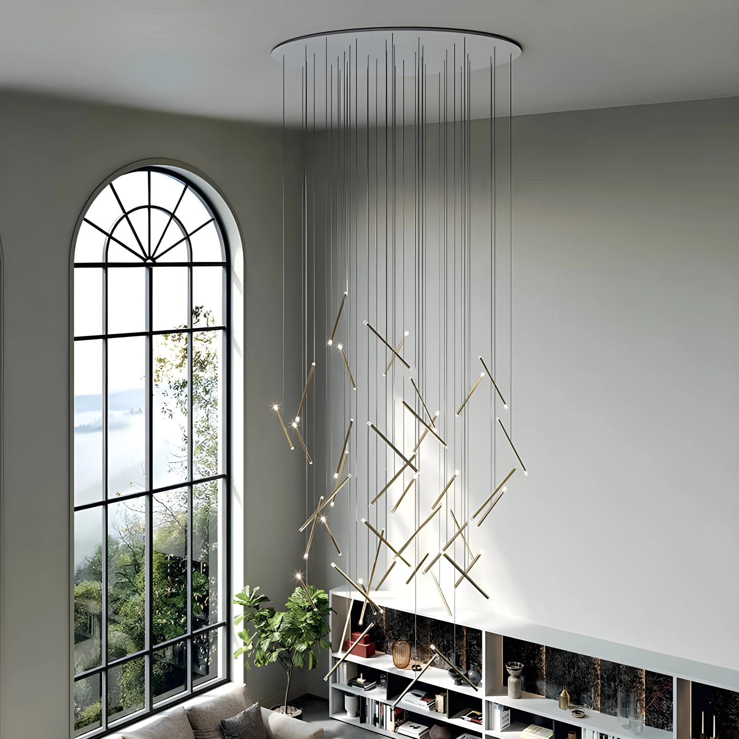 Verbena Long Linear Kitchen Island Pendant Light - Chandeliers | Lucera Lighting