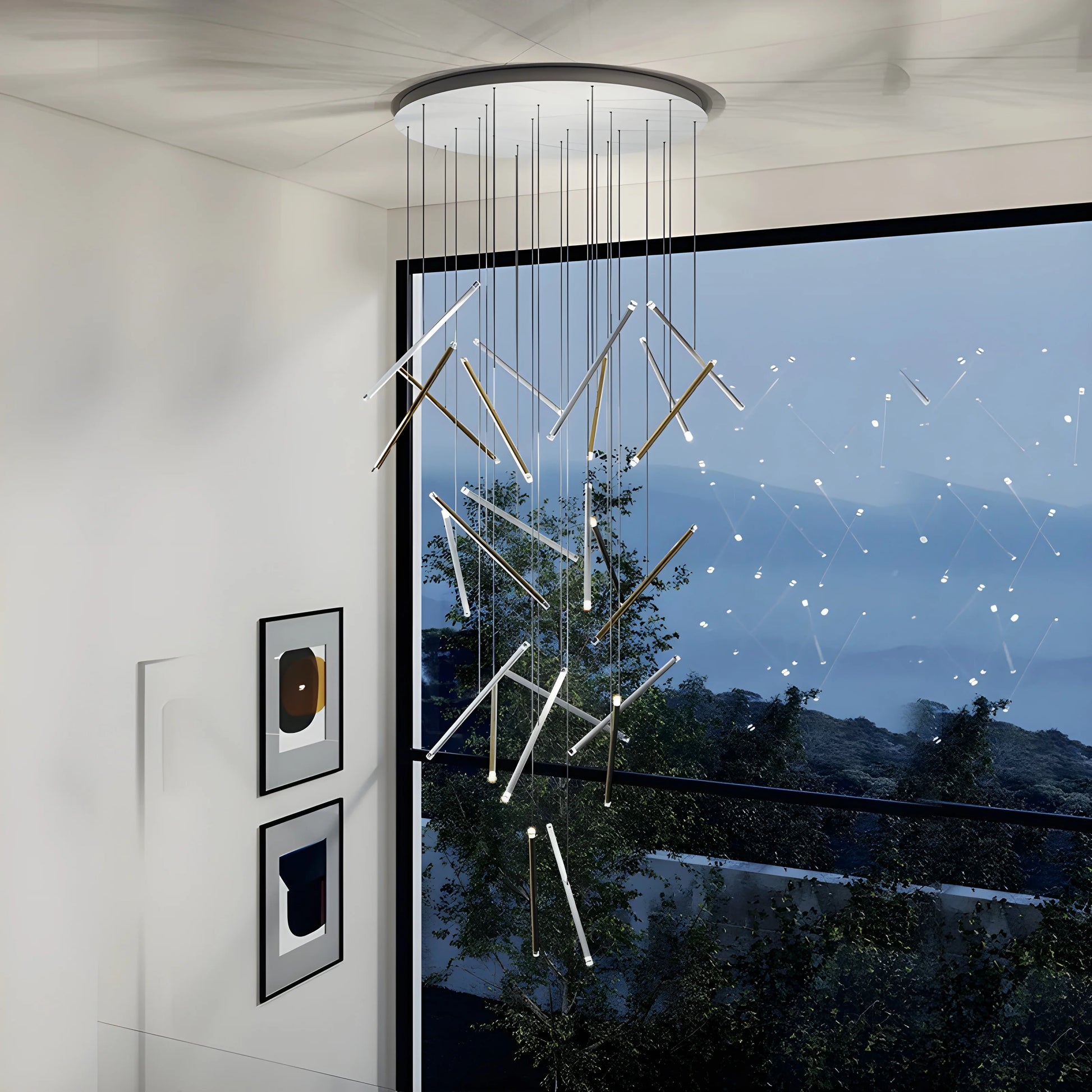 Verbena Long Linear Kitchen Island Pendant Light - Chandeliers | Lucera Lighting