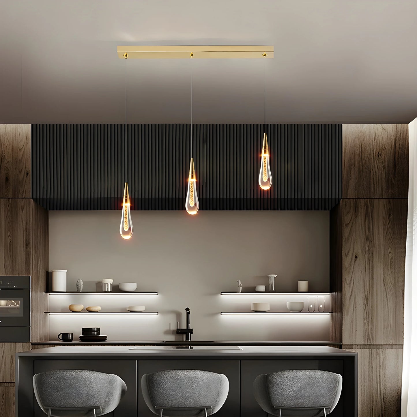 Blackthorn Water Drop Crystal Chandelier - Pendant Lights | Lucera Lighting