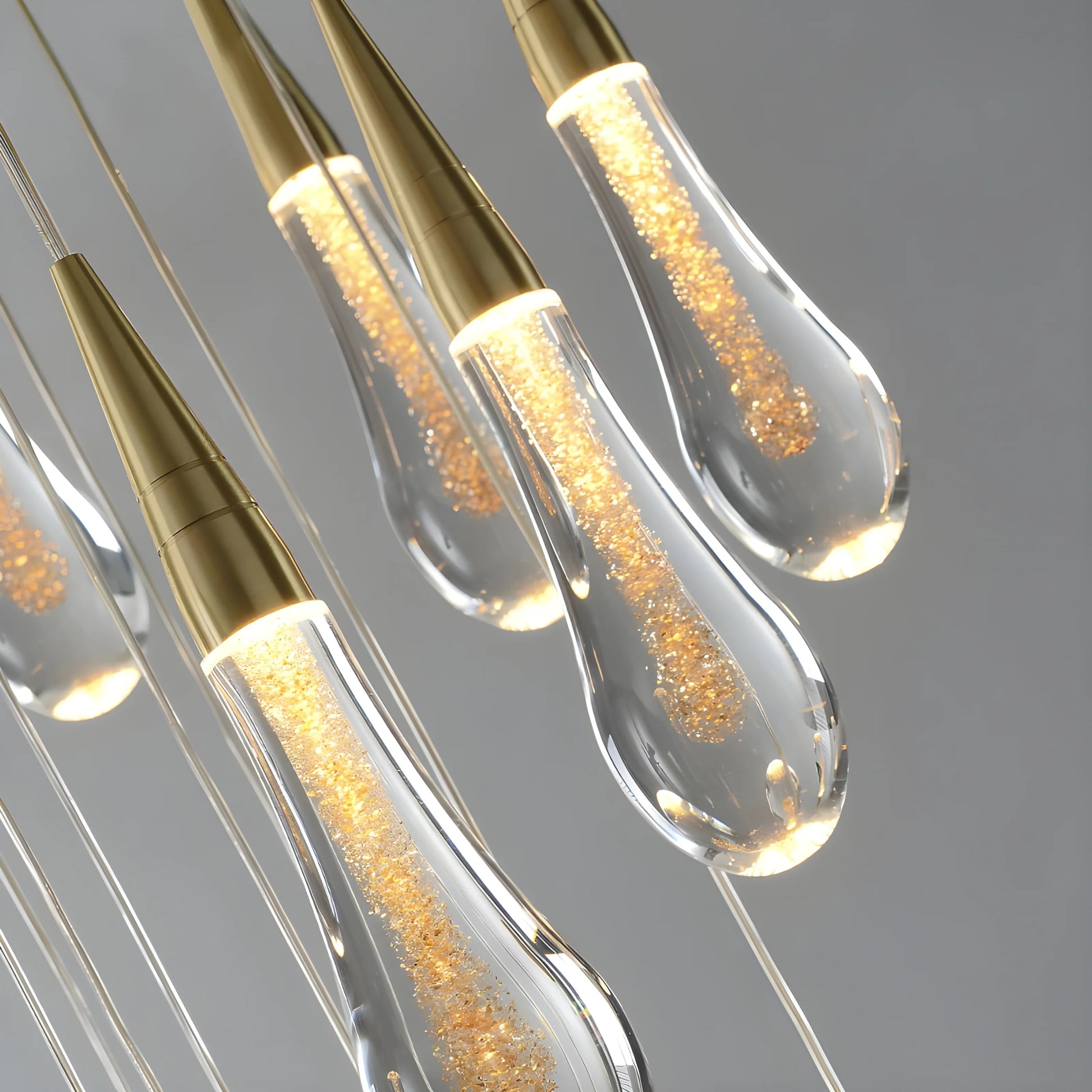 Blackthorn Water Drop Crystal Chandelier - Pendant Lights | Lucera Lighting