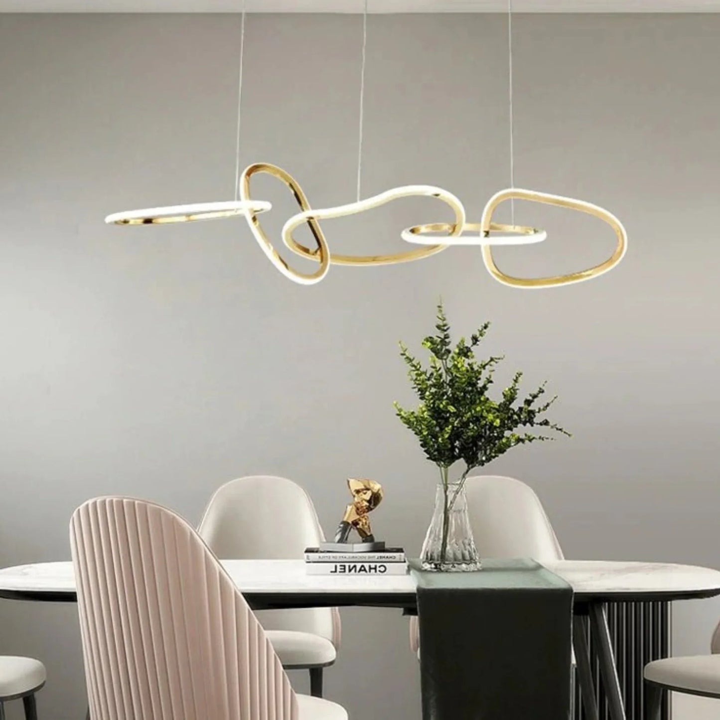 Bello Gold Crystal Chandelier for Dining Room - Pendant Lights | Lucera Lighting