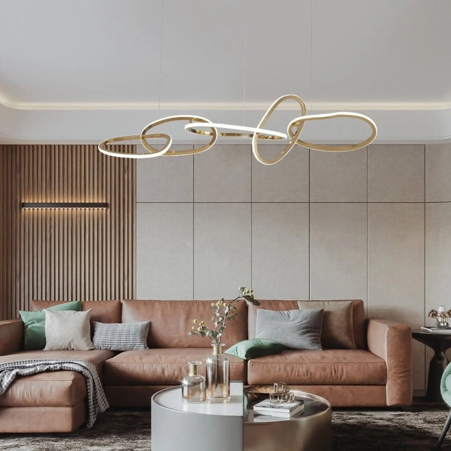 Bello Gold Crystal Chandelier for Dining Room - Pendant Lights | Lucera Lighting