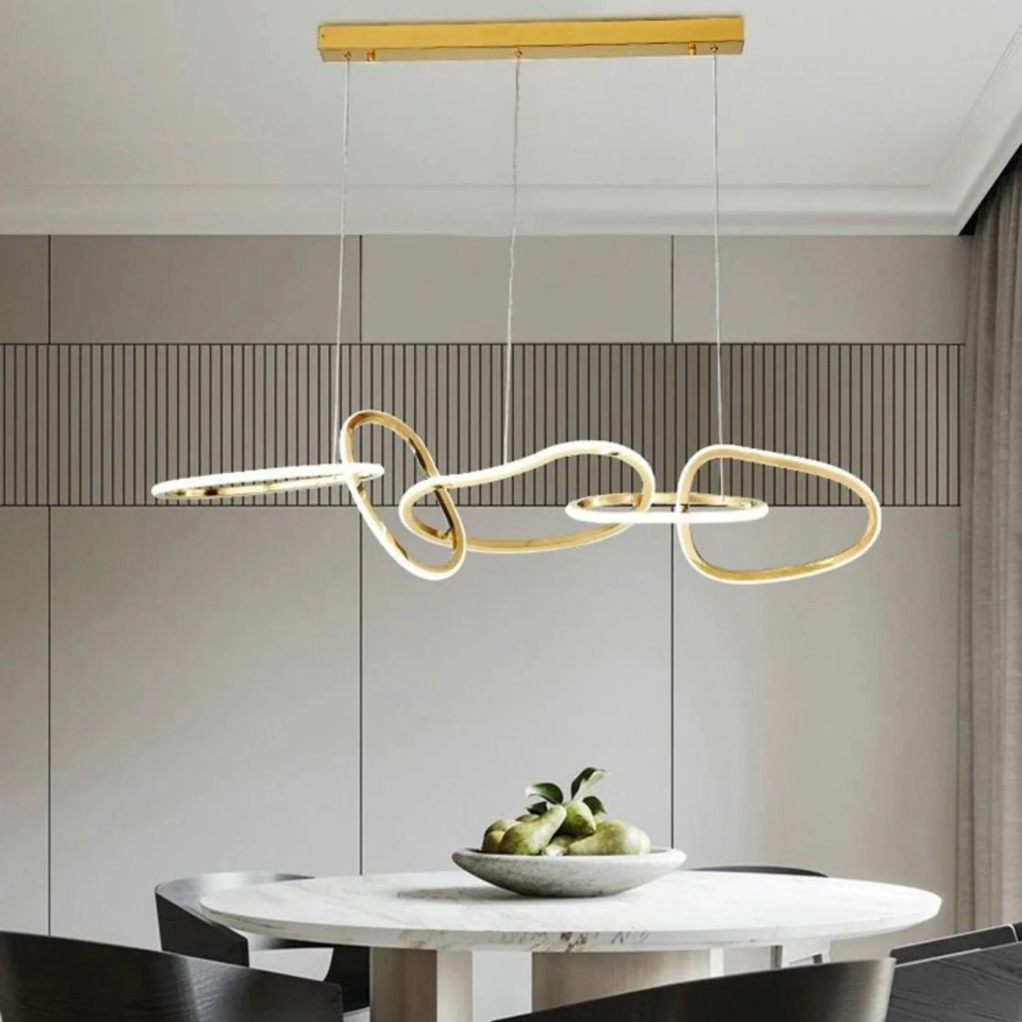 Bello Gold Crystal Chandelier for Dining Room - Pendant Lights | Lucera Lighting