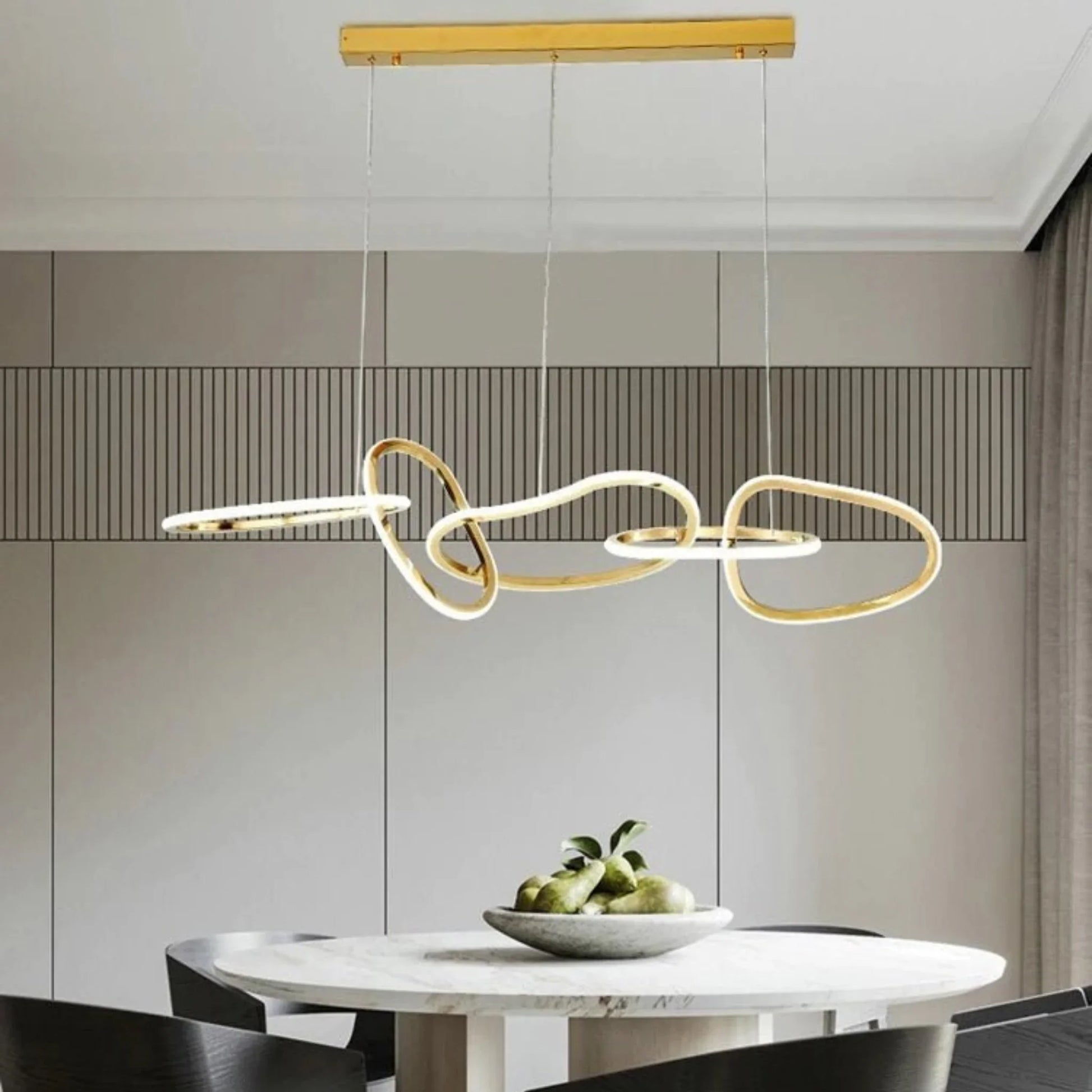 Bello Gold Crystal Chandelier for Dining Room - Pendant Lights | Lucera Lighting