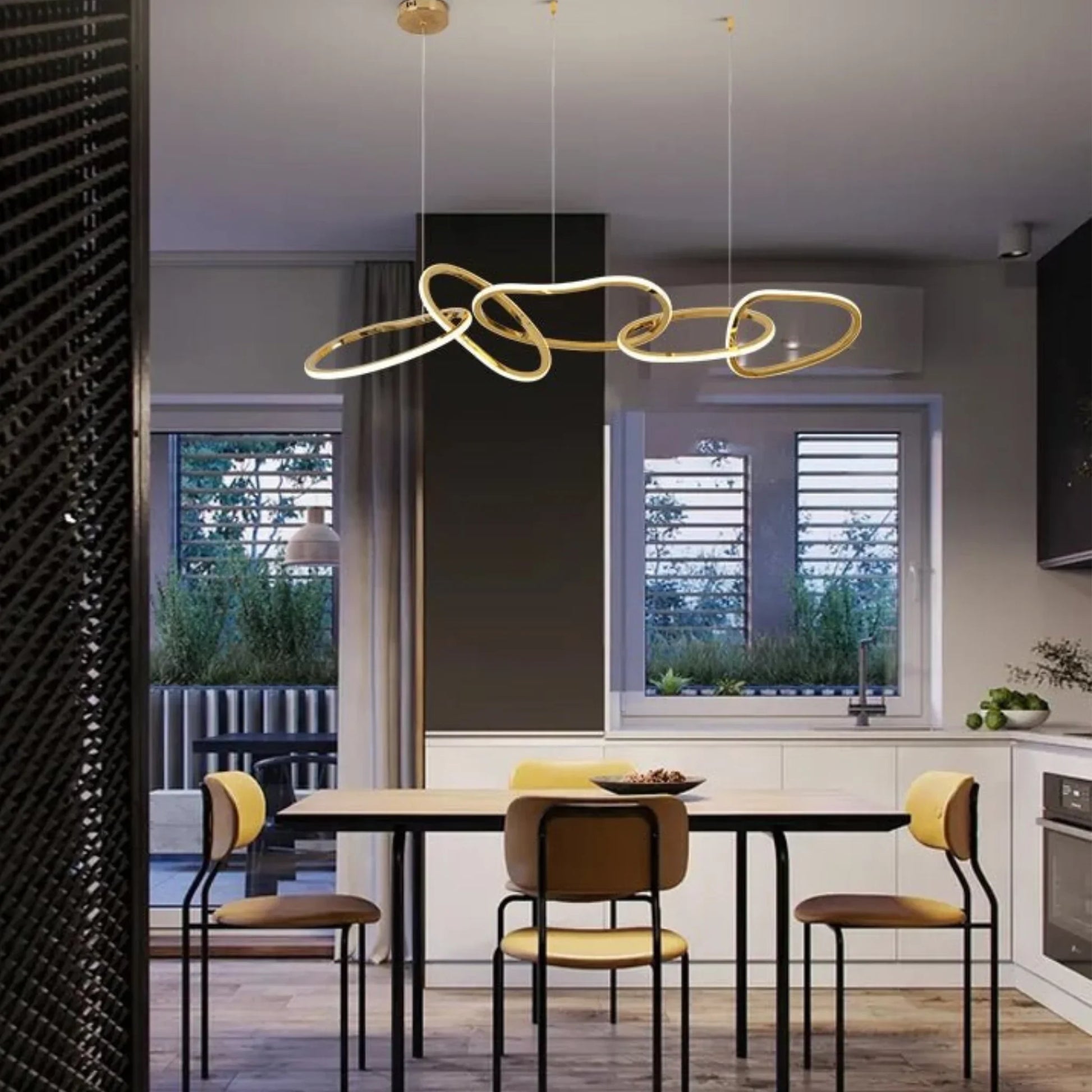 Bello Gold Crystal Chandelier for Dining Room - Pendant Lights | Lucera Lighting