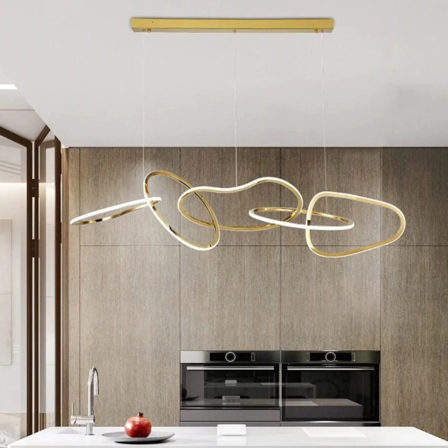 Bello Gold Crystal Chandelier for Dining Room - Pendant Lights | Lucera Lighting