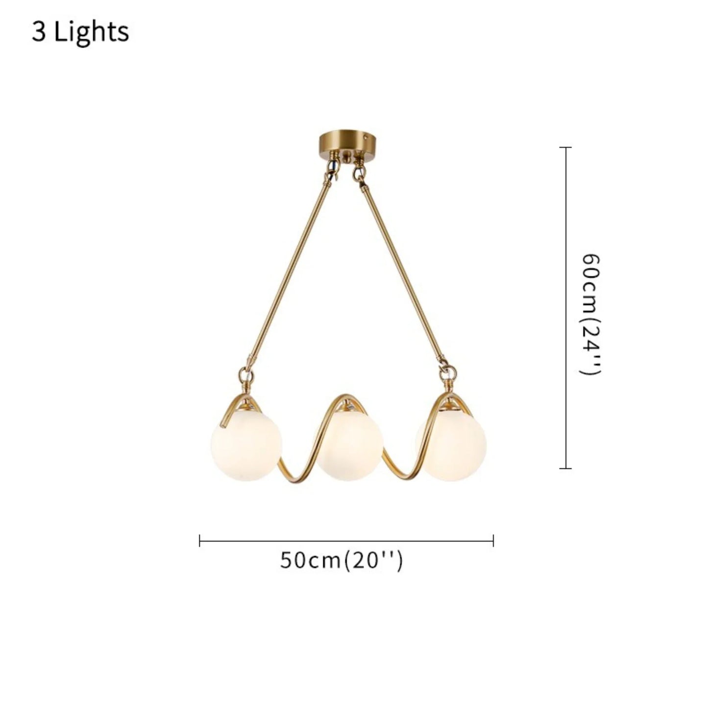 Verdandi Gold Copper Glass Chandelier for Dining Room - Chandeliers | Lucera Lighting