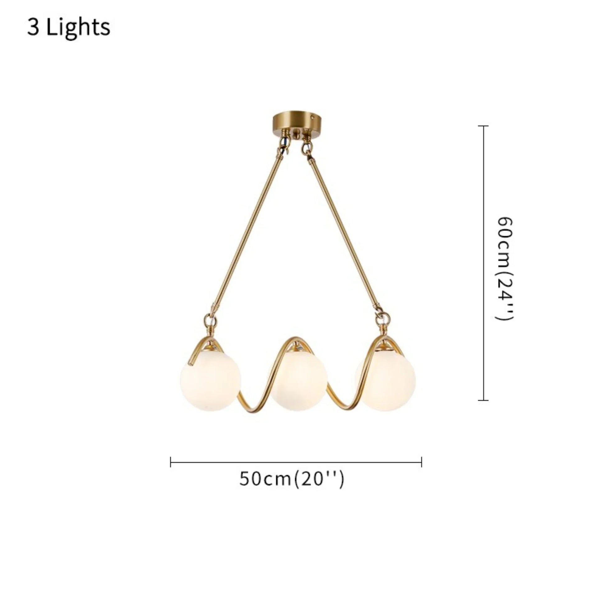 Verdandi Gold Copper Glass Chandelier for Dining Room - Chandeliers | Lucera Lighting