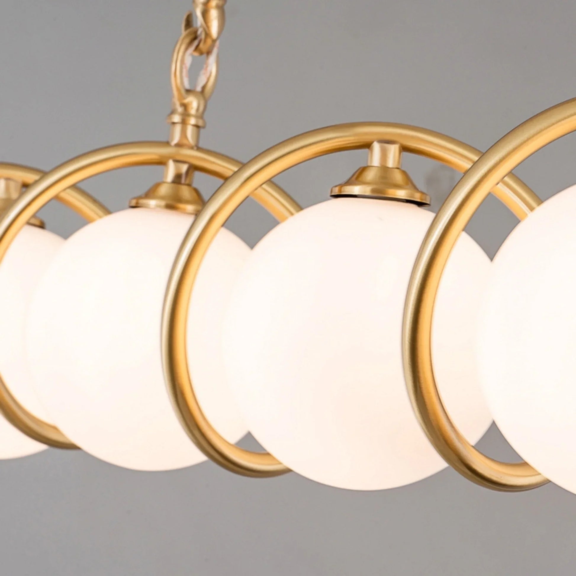 Verdandi Gold Copper Glass Chandelier for Dining Room - Chandeliers | Lucera Lighting