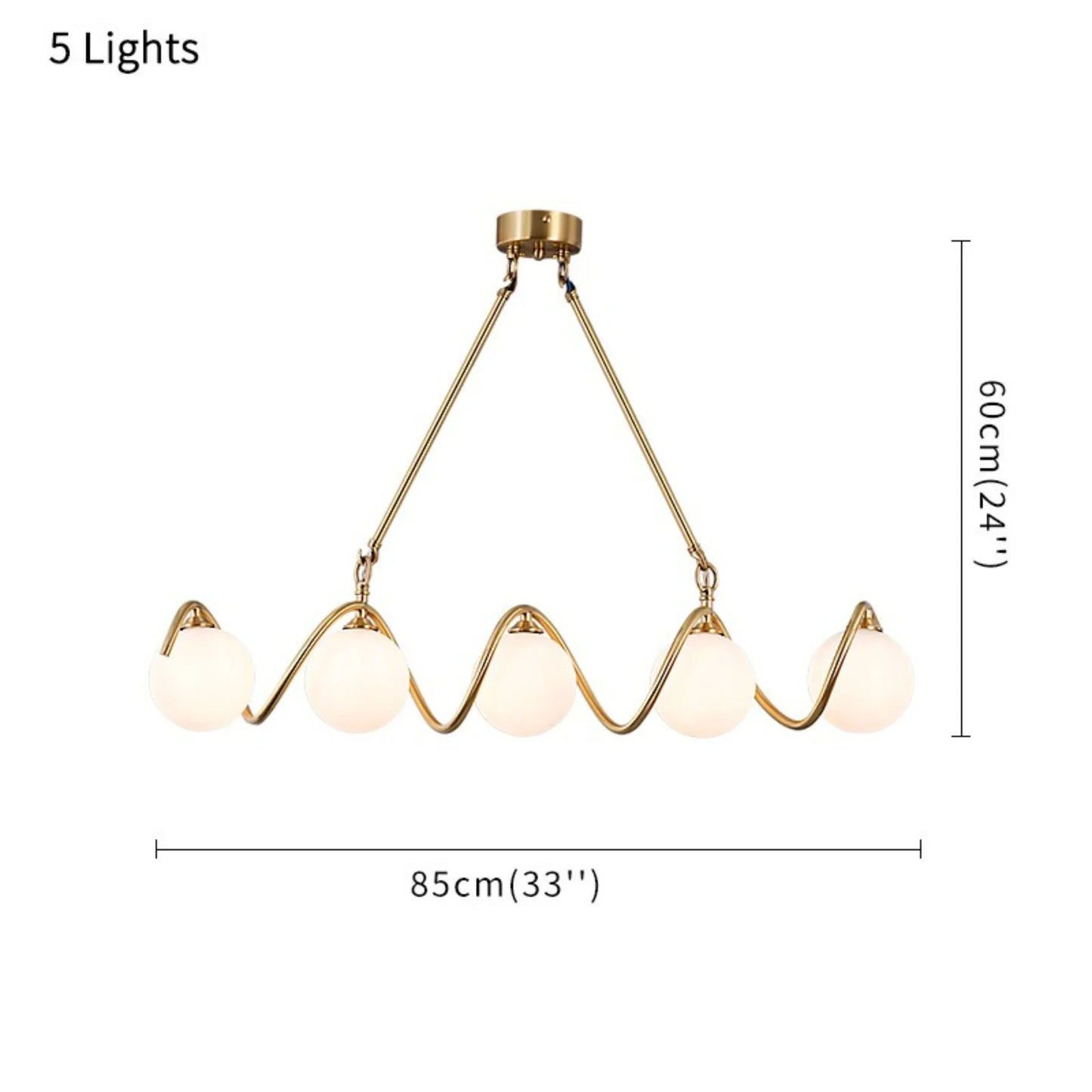Verdandi Gold Copper Glass Chandelier for Dining Room - Chandeliers | Lucera Lighting