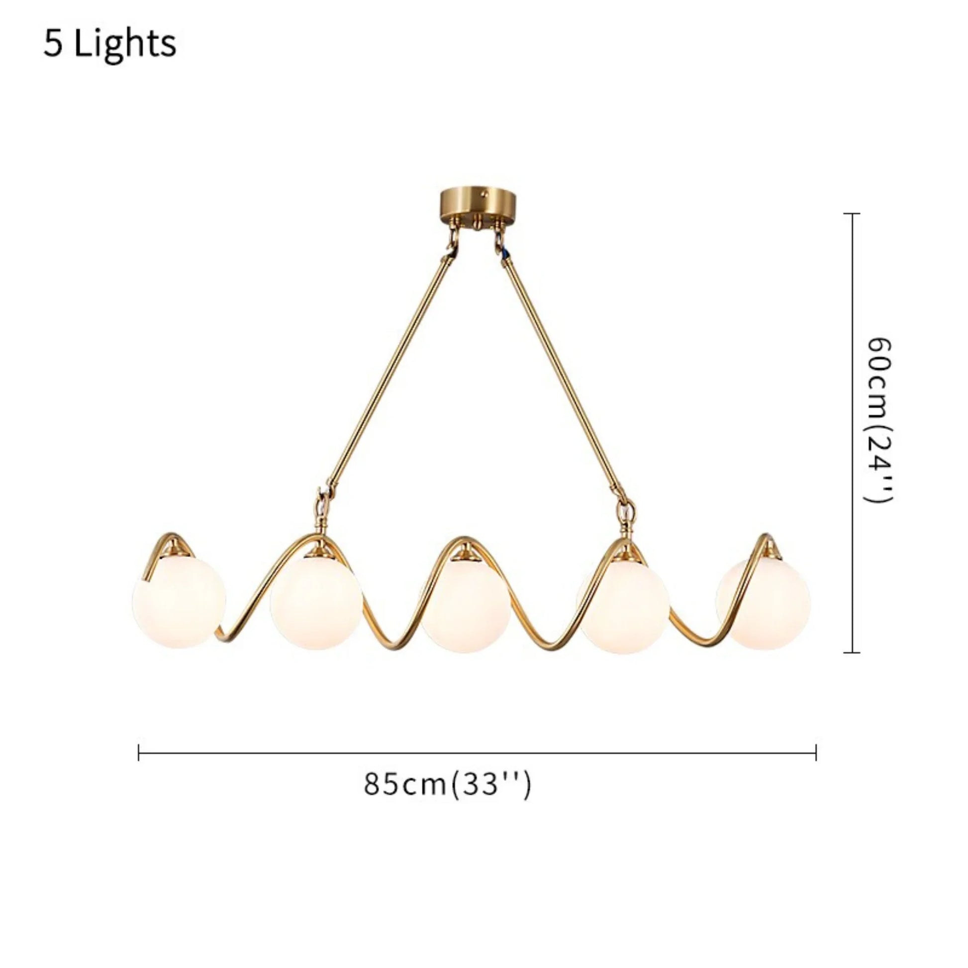 Verdandi Gold Copper Glass Chandelier for Dining Room - Chandeliers | Lucera Lighting