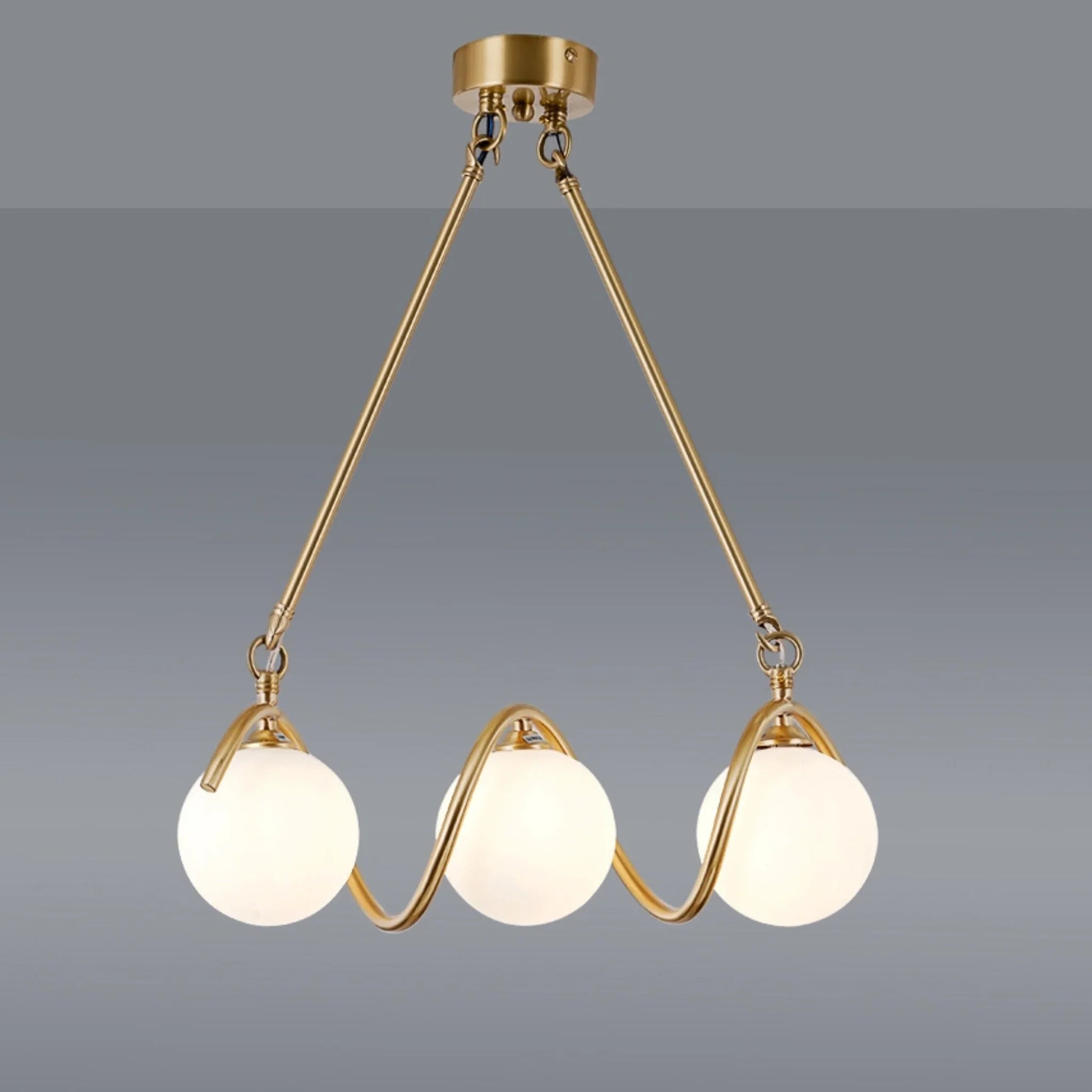 Verdandi Gold Copper Glass Chandelier for Dining Room - Chandeliers | Lucera Lighting