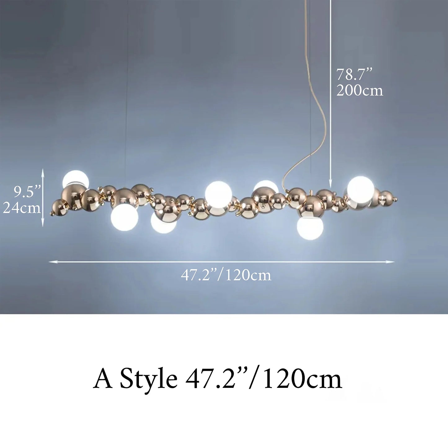 Byzantium Long Bubble Design Chandelier - Chandeliers | Lucera Lighting