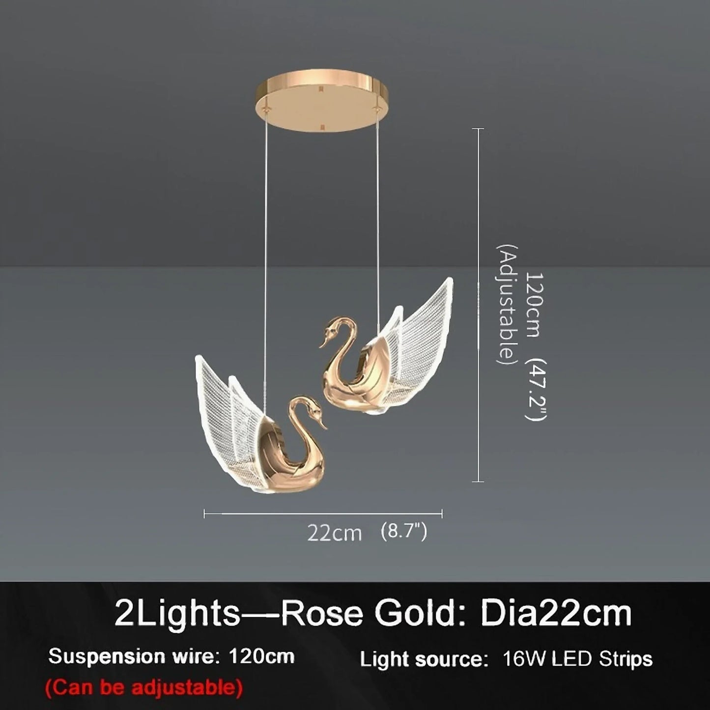 Swan Design Gold Chandelier by Lucera - Chandeliers | Lucera Lighting