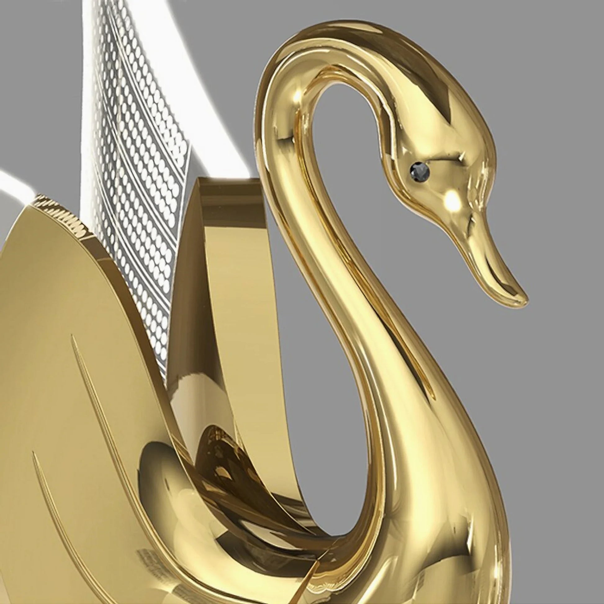Swan Design Gold Chandelier by Lucera - Chandeliers | Lucera Lighting